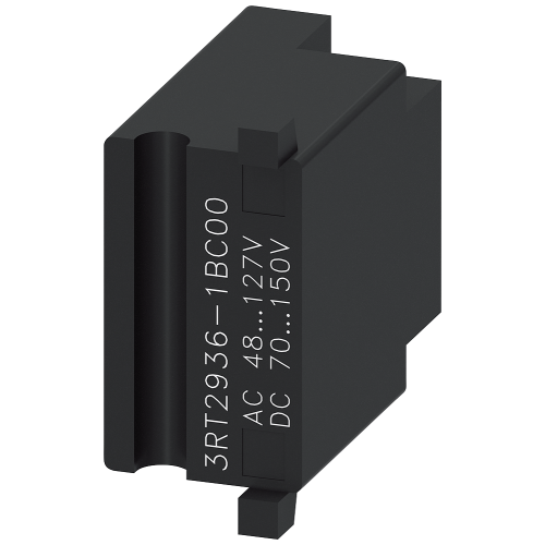SIRIUS varistor surge suppressor for size S2 / S3, 48–127 V AC / 70–150 V DC.