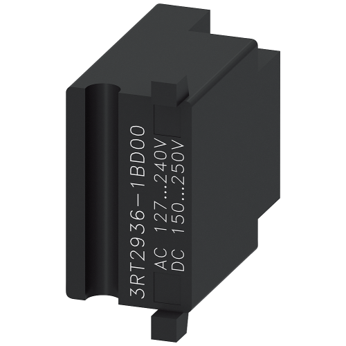 SIRIUS varistor surge suppressor for size S2 / S3, 127–240 V AC / 150–250 V DC.