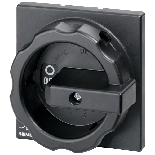 SENTRON 3LD2 replacement rotary handle, black, four-hole mounting.