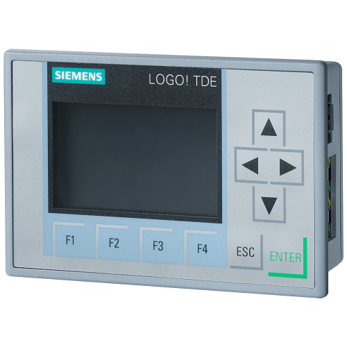 LOGO! 8 TDE external text display, 6 lines, 3 backlight colours and 2 Ethernet ports.