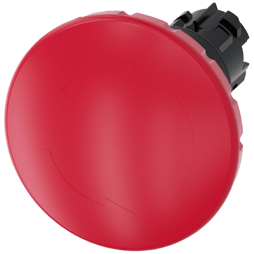Emergency stop mushroom pushbutton, 22 mm, round, plastic, red, 60 mm, rotate-to-unlatch mechanism