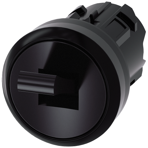 Toggle switch, 22 mm, round, plastic, black, 2 switch positions O-I, latching