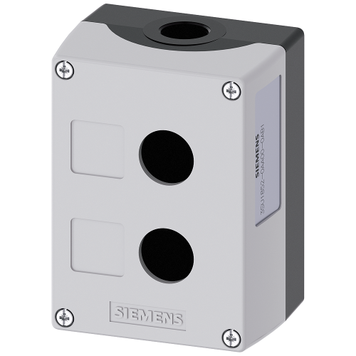 Enclosure for command devices, 22 mm, round, metal, gray, 2 command points