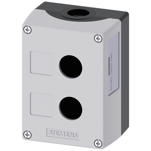 Enclosure for command devices, 22 mm, round, plastic, gray, 2 command points