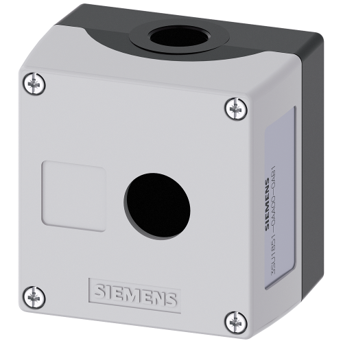 Enclosure for command devices, 22 mm, round, metal, gray, 1 command point