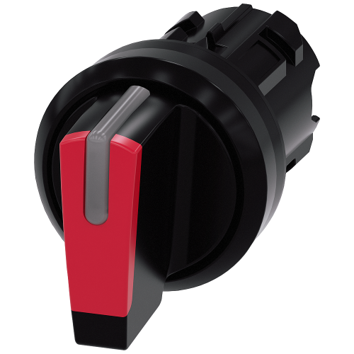 Toggle switch, illuminable, 22 mm, round, plastic, red