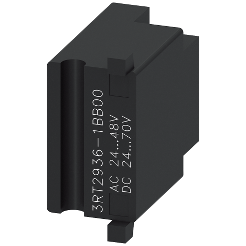 SIRIUS varistor surge suppressor for size S2 / S3, 24–48 V AC / 24–70 V DC.