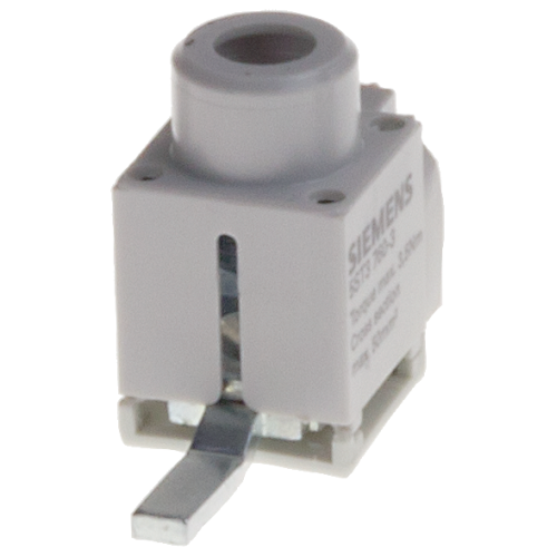 SENTRON infeed terminal for 5ST36 / 5ST37 busbars, centre cable entry, 6–50 mm² conductor.