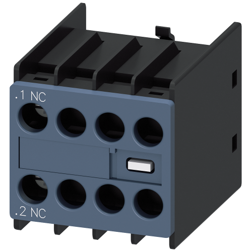 SIRIUS front-mounted auxiliary contact block, 1 NC, screw terminals. For compatible 3RT2 contactors.