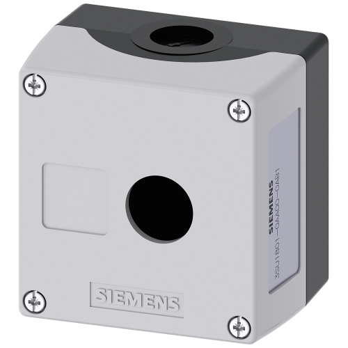 Enclosure for command devices, 22 mm, round, plastic, gray, 1 command point