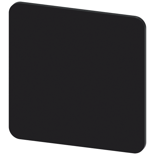 Labeling plate 27x27 mm, black label, without inscription