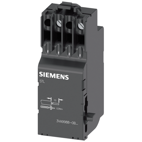SENTRON 3VA left shunt trip, 208–277 V AC 50/60 Hz or 220–250 V DC.