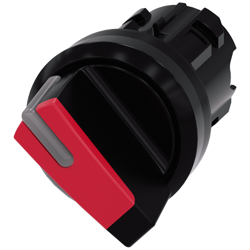 Toggle switch, illuminable, 22 mm, round, plastic, red