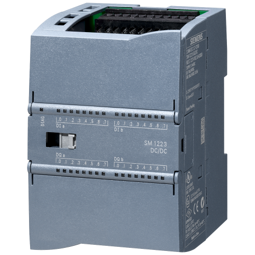 SIMATIC S7-1200, SM 1223, 16 DI 24 V DC / 16 DQ sourcing transistor.