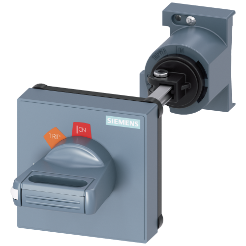 SIRIUS door-coupling rotary operating mechanism, grey, 130 mm shaft, for 3RV2 sizes S00–S3.