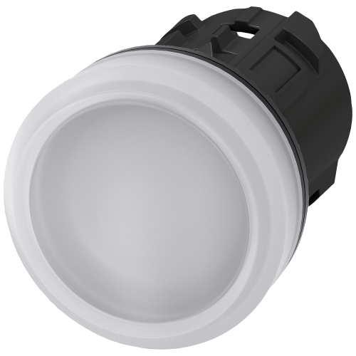 Indicator lights, 22 mm, round, plastic, white, lens, smooth