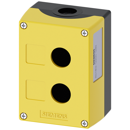 Enclosure for command devices, 22 mm, round, plastic, yellow, 2 command points
