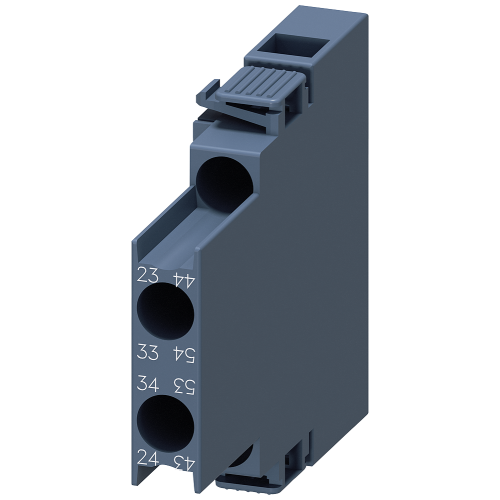 SIRIUS side-mounted auxiliary contact block, 2 NO, screw terminals. For compatible S00 motor contactors.
