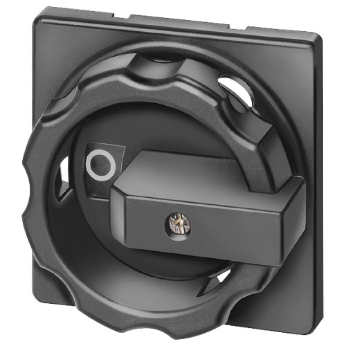 SENTRON 3LD2 replacement rotary handle, black, four-hole mounting.