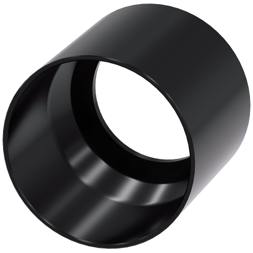 Protective collar for pushbutton, selector switch, short, 22 mm, 360° black, plastic