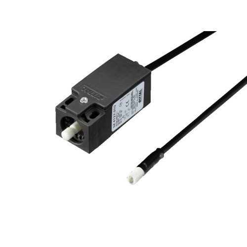 Door-operated switch for LED system lights, supplied with 800 mm cable and assembly parts.
