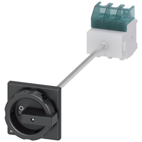 SENTRON 3LD2 switch disconnector, 63 A, 3 pole, door-coupled, black handle. AC-23A 22 kW at 400 V.