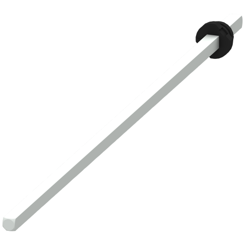 SENTRON 3LD2 switching shaft, 300 mm, 6 × 6 mm, for floor-mounted 16–125 A switches.