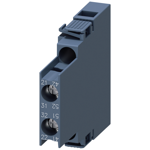 SIRIUS side-mounted auxiliary contact block, 2 NC, screw terminals. For compatible S00 motor contactors.