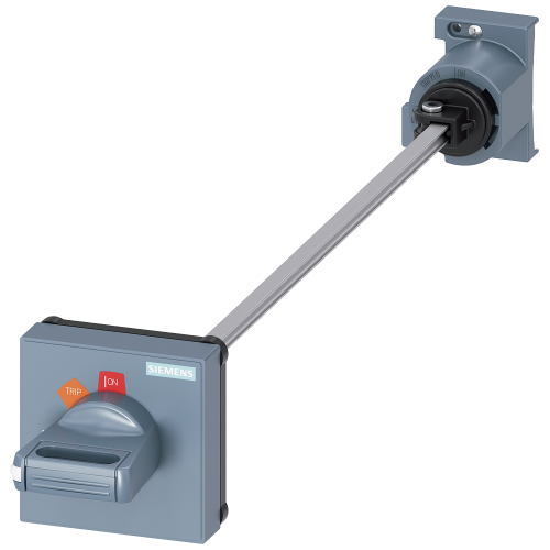 SIRIUS door-coupling rotary operating mechanism, grey, 330 mm shaft, for 3RV2 sizes S00–S3.