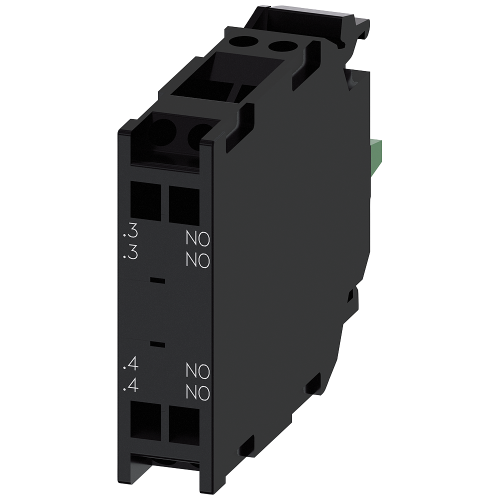 Contact module with 2 contact elements, 2 NO, spring-type terminal, for front plate mounting