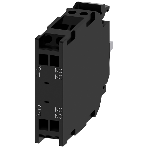 Contact module with 2 contact elements, 1 NO+1 NC, spring-type terminal, for front plate mounting