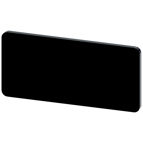 Labeling plate 12.5 x 27 mm, black label, without inscription