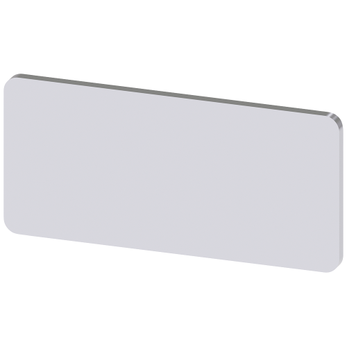 Labeling plate 12.5 x 27 mm, silver-colored label, without inscription