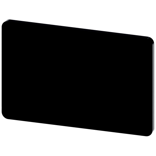 Labeling plate 17.5x27 mm, black label, without inscription