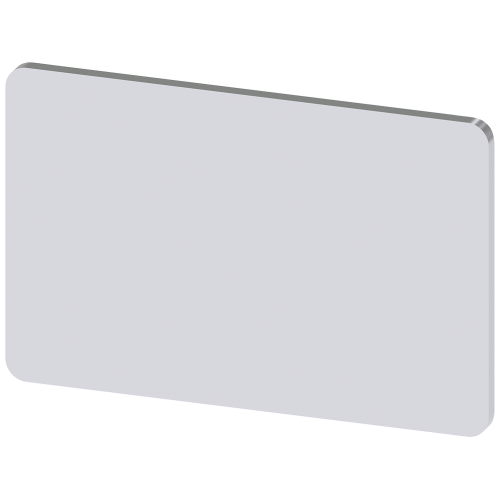 Labeling plate 17.5x27 mm, silver-colored label, without inscription