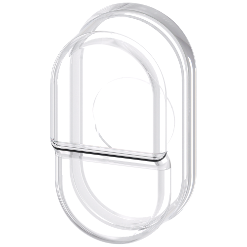 Silicone protective cap for twin pushbutton, raised clear
