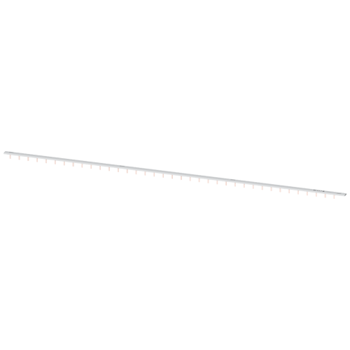 SENTRON 5ST pin busbar, 1-phase, 16 mm², 1016 mm, cuttable, for 1-pole MCBs with one 9 mm auxiliary/fault module per breaker.
