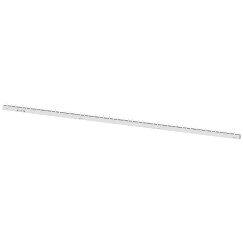 SENTRON 5ST pin busbar, 3-phase, 16 mm², 1016 mm, cuttable, for 3-pole MCBs with one 9 mm auxiliary/fault module per breaker.
