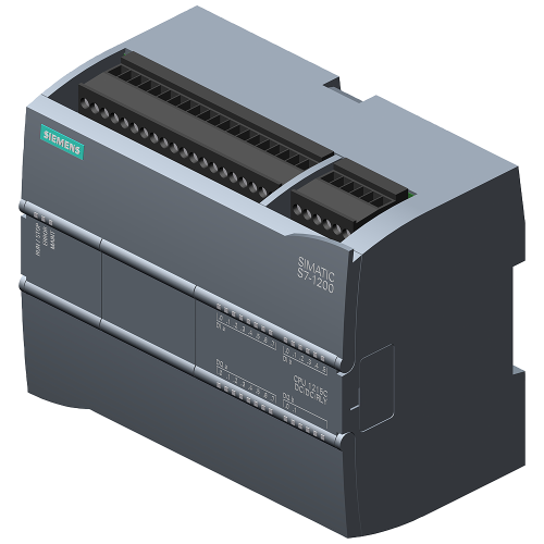 SIMATIC S7-1200, CPU 1215C, DC/DC/Relay, 20.4–28.8 V DC; 14 digital, 24 V DC; 10 relay outputs.