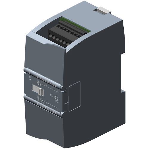 SIMATIC S7-1200, SM 1222, 8 DQ, 24 V DC sourcing transistor.