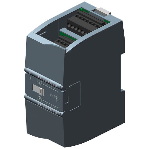 SIMATIC S7-1200, SM 1222, 16 DQ, 24 V DC sourcing transistor.