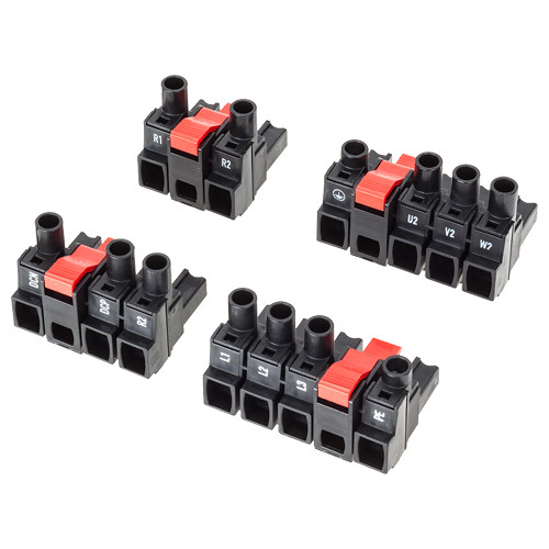 Replacement line, motor and braking-resistor connector set for SINAMICS G120C FSB.