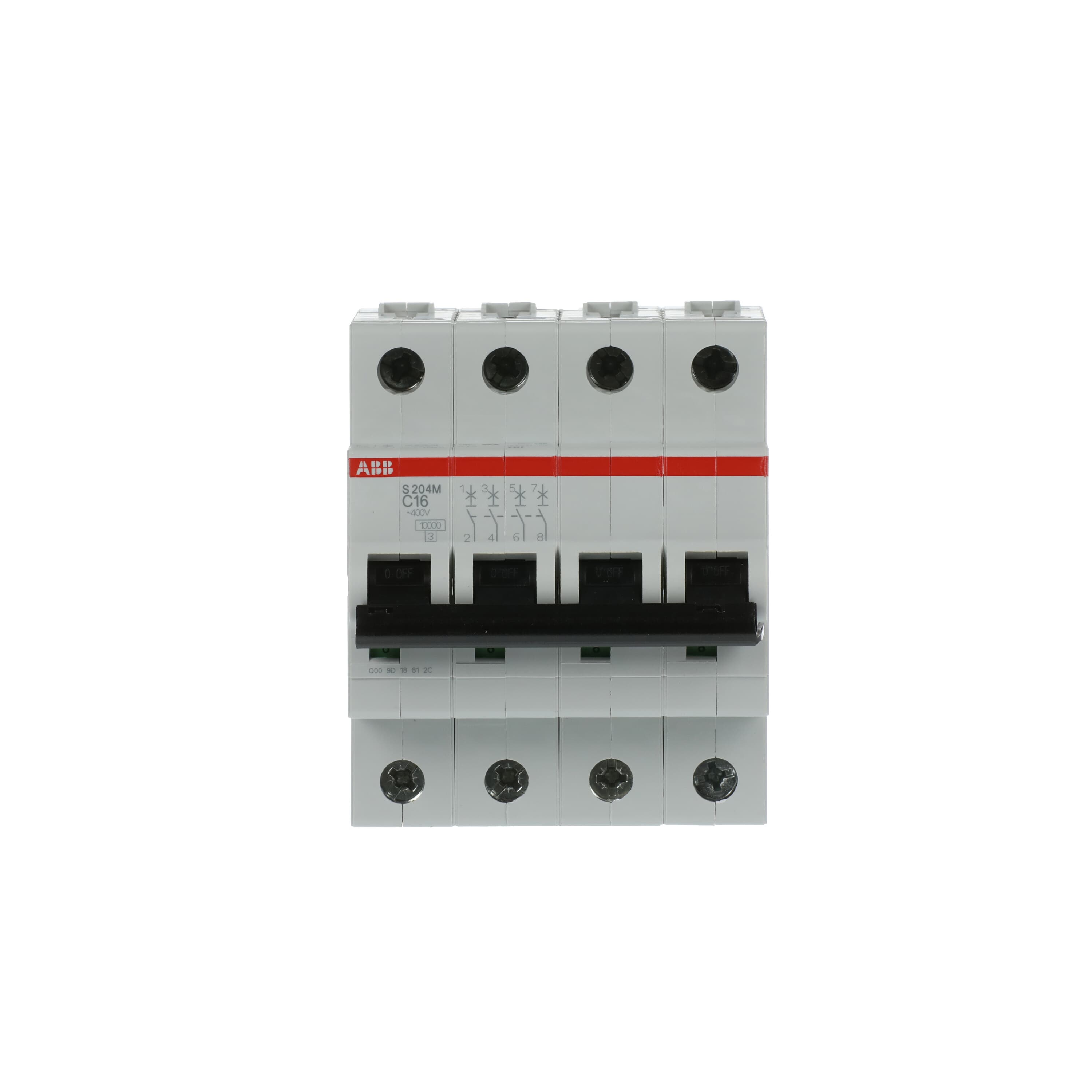 ABB S200M 4-pole miniature circuit breaker