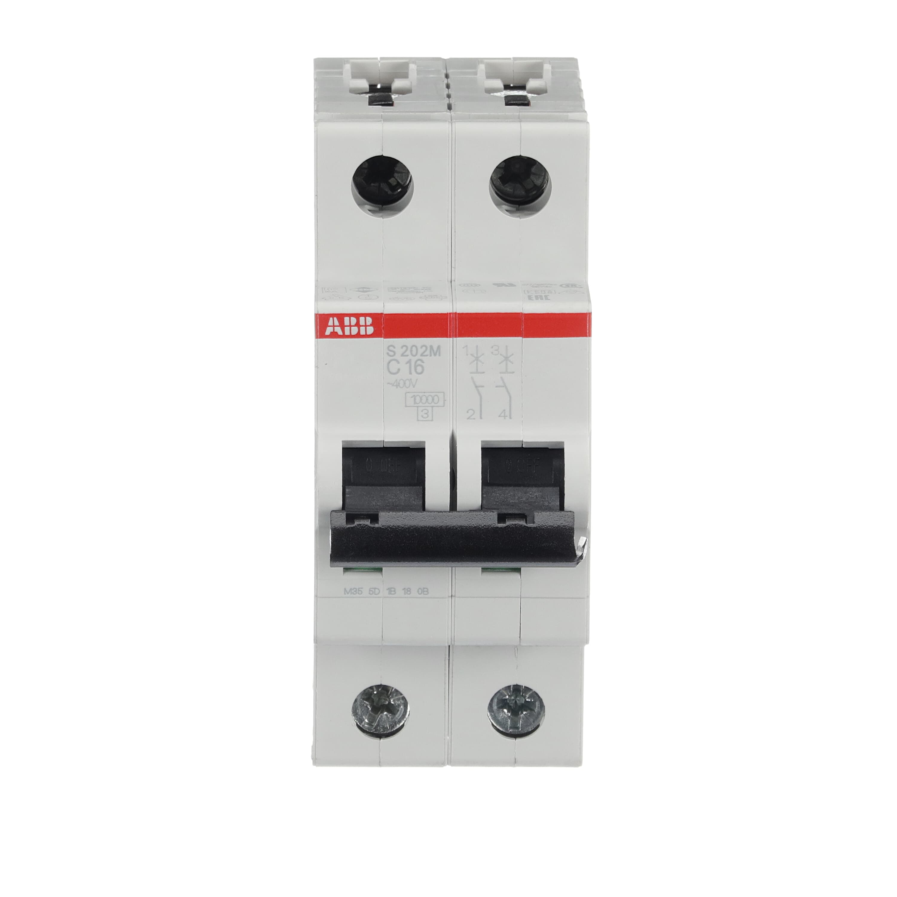 ABB S200M 2-pole miniature circuit breaker