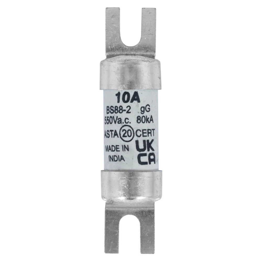Eaton Bussmann NITD BS88 fuse link, 32 A, 550 V AC, gG, A1 offset bolted tags.