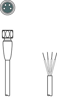 Leuze KD U-M8-4A-T0-050 F+B
