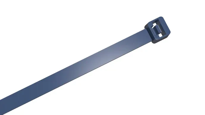 Partex MDT200 metal-detectable cable ties, 200 × 4.5 mm, blue. Pack of 100.