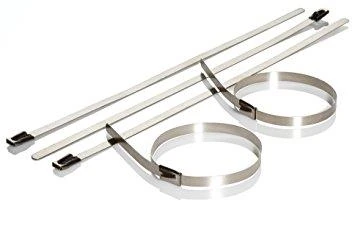 Partex SST3316 stainless-steel roller-ball cable ties, 260 × 4.6 mm, uncoated 316 stainless steel. Pack of 100.