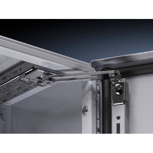 AX door stay for securing the door in its open position.