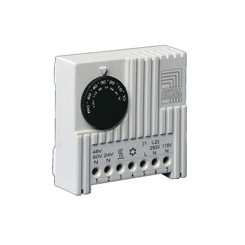 Internal enclosure thermostat, changeover contact, adjustable +5 to +60 °C